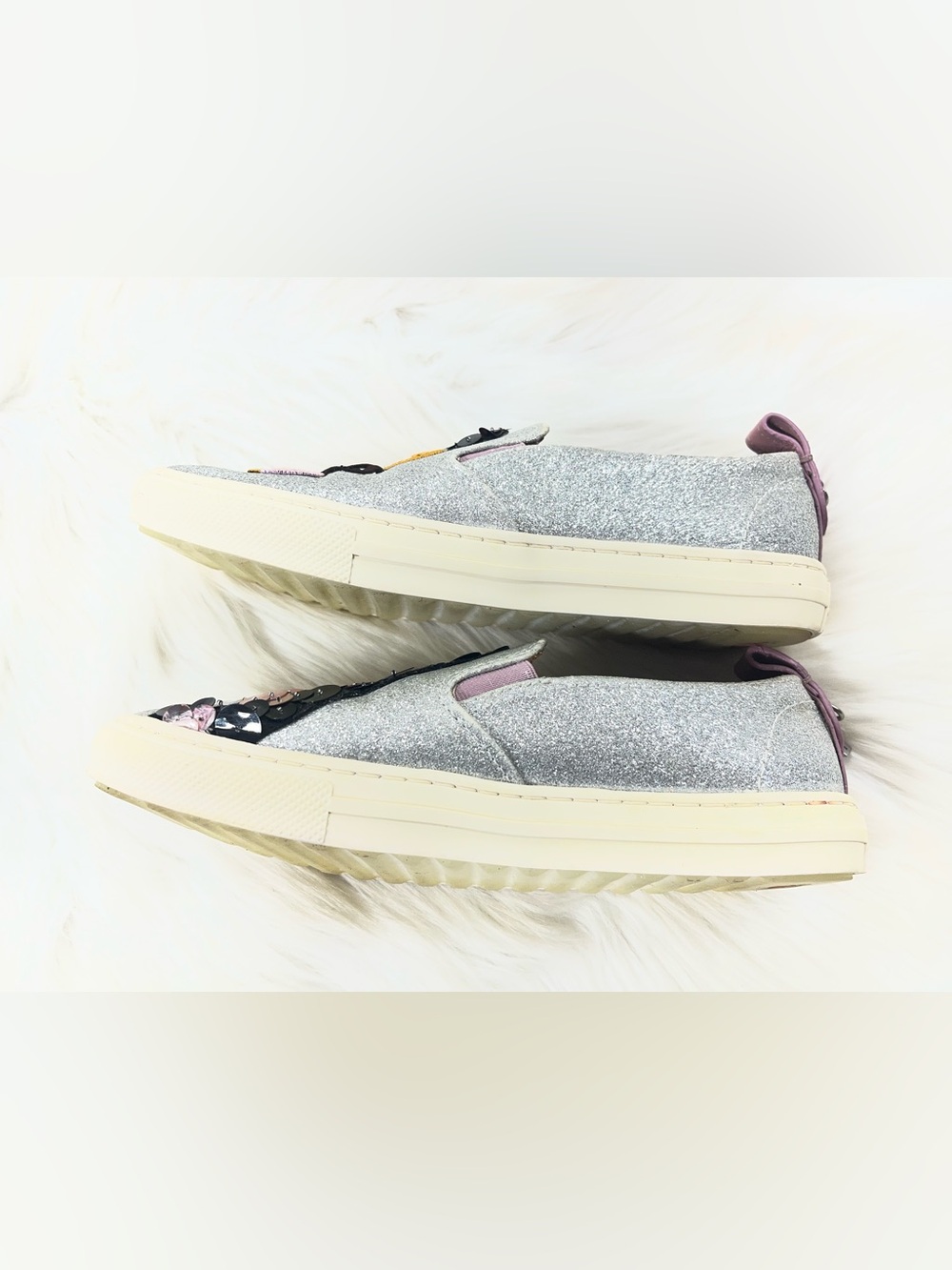 Coach C115 Metallic Cherry Patches Sneakers size 8.5 women’s slip on shoes - Picture 7 of 10